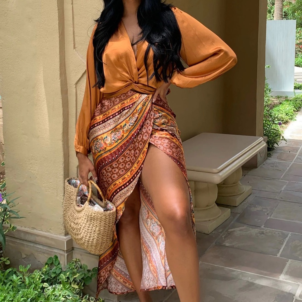 Satin Maxi Skirt